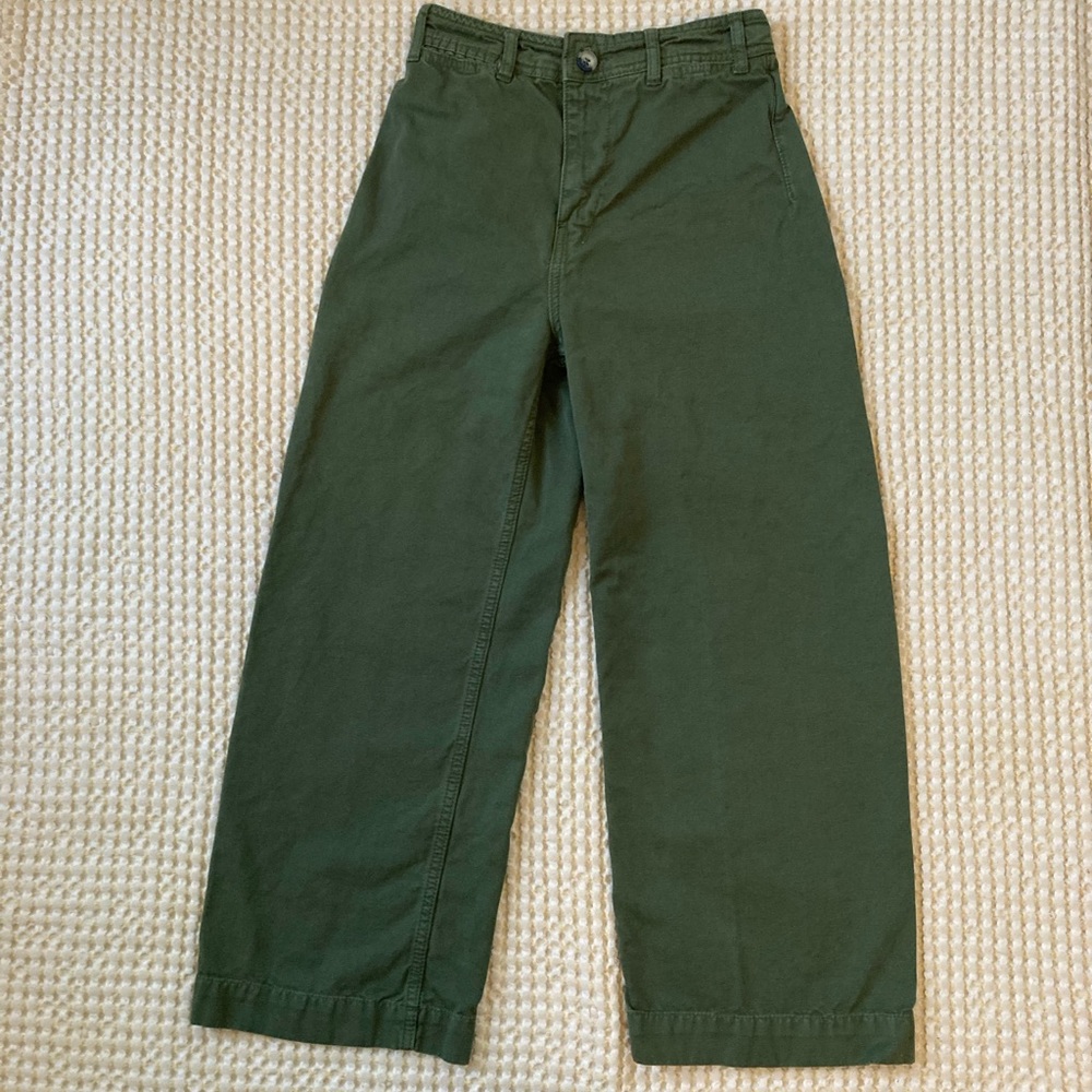 Free People patti green wide leg pants